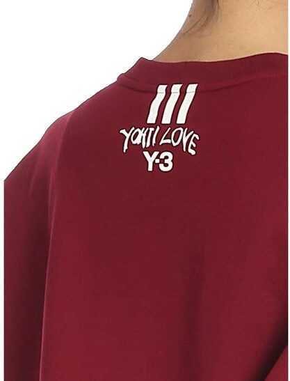Bluze de trening Y-3 Cropped Yohji Love Sweatshirt DY7230 Burgundy Femei (BM 8761470) 5