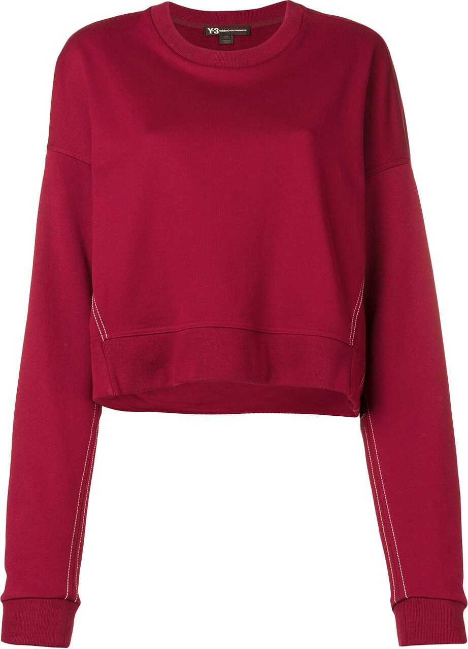 Y-3 Cropped Yohji Love Sweatshirt DY7230 Burgundy