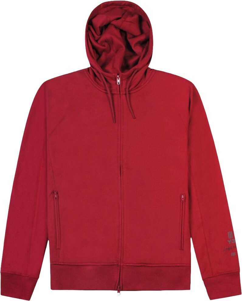 Y-3 Plain Cotton Logo Hoodie DY7256 Red