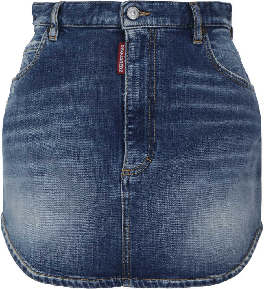 DSQUARED2 Skirt S72MA0895S30663 DENIM BLUE