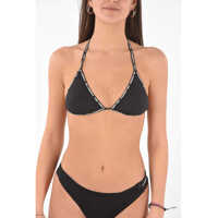Sutiene Triangle Branded Tape Bikini Top Femei