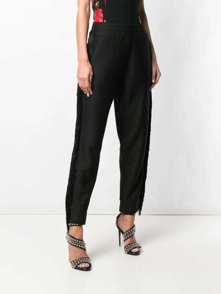 Pantaloni casual Philipp Plein Couture Fringed And Studded Revenge Jogger Pants Black Femei (BM 8762661) 3