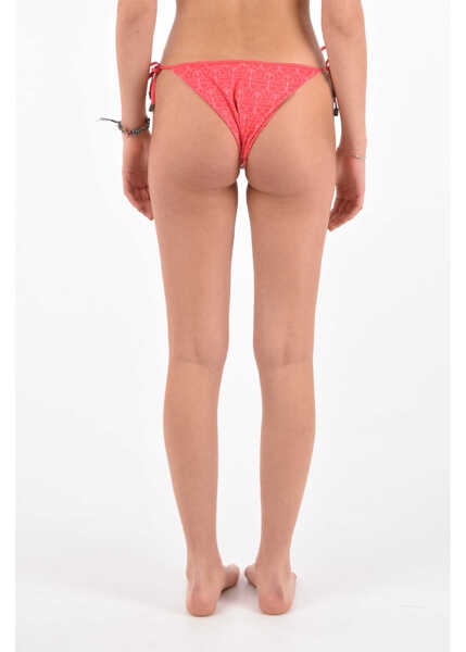 Bikini Karl Lagerfeld Printed High Cut Tie Side Bikini Bottom Pink Femei (BM 8763513) 2