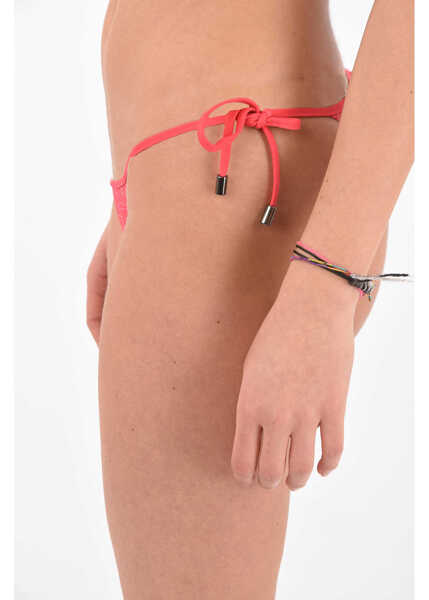 Bikini Karl Lagerfeld Printed High Cut Tie Side Bikini Bottom Pink Femei (BM 8763513) 3