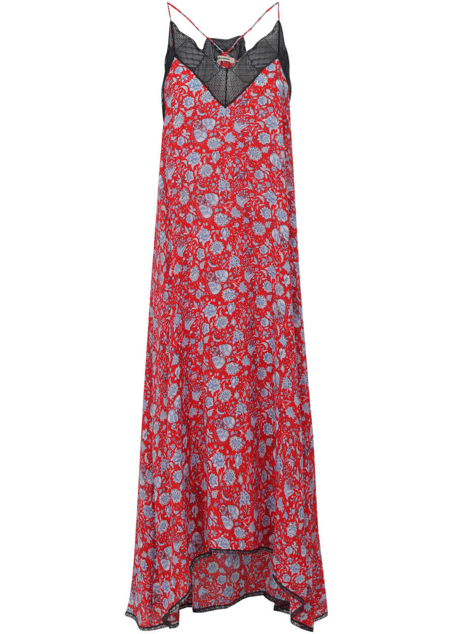 Zadig & Voltaire Risty Flowers Field Dress WWDR00037 ROUGE