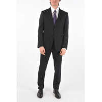 Costume Wool Side Vents Belt Loops 2-Button Suit Barbati