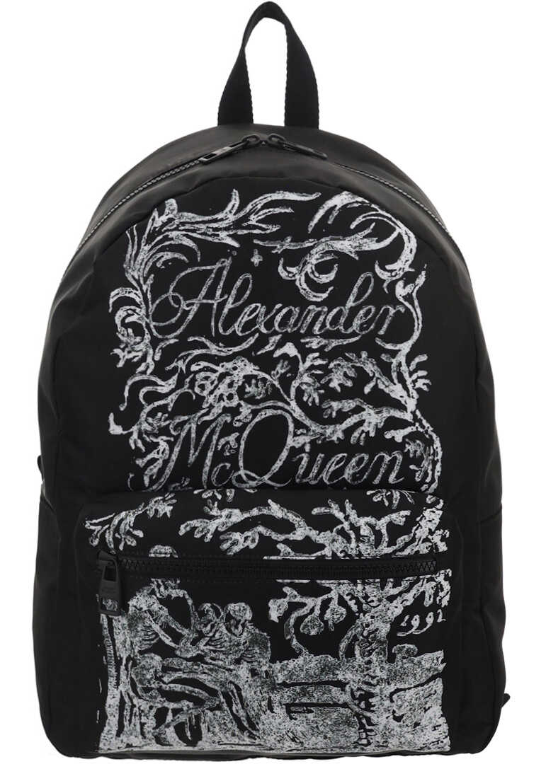 Alexander McQueen Metropolitan Backpack 6464571AAFU BLACK/WHITE