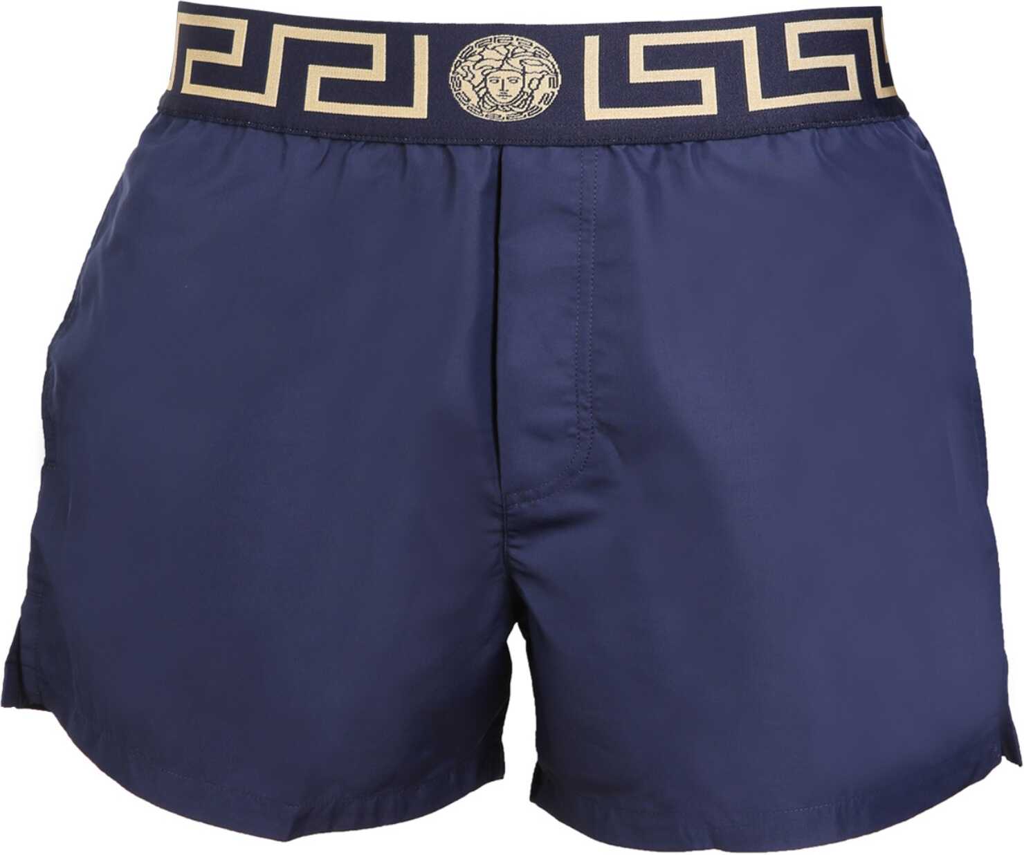 Versace Short Swimsuit With Greek 1001609_A232415A70W BLUE