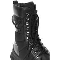Botine Dama - Botine Moschino Love Leather And Fabric Combat Boots Black Femei (BM 8774877) - B-mall.ro