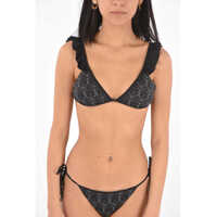 Sutiene Printed Triangle Bikini Top Femei