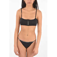 Costume de baie 2 piese Bandeau Bikini Top With Zip Femei