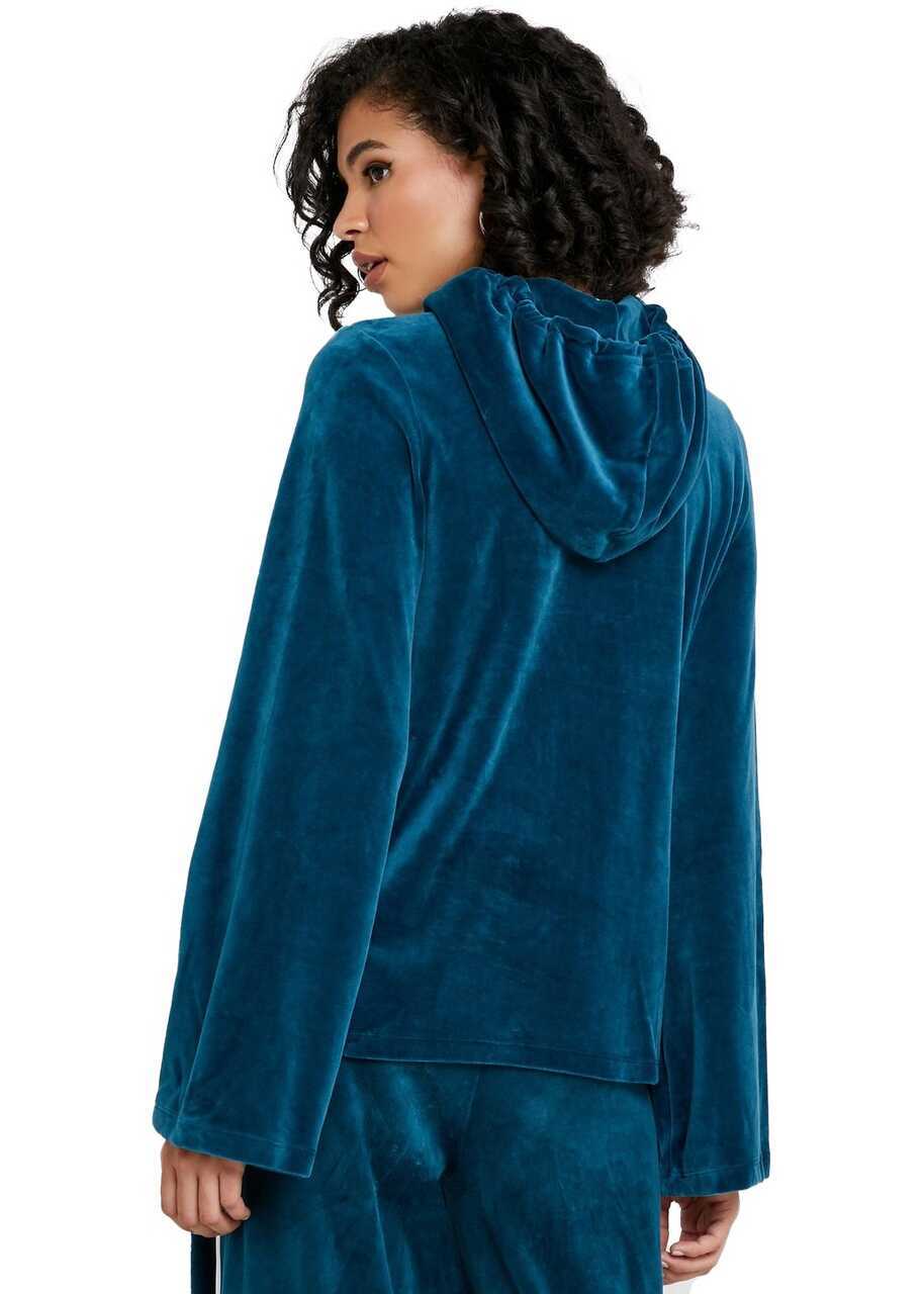 Hanorace adidas Originals Flared Sleeve Sweatshirt ED4735 Blue Femei (BM 8776965) 3