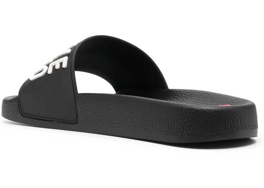 Papuci Moschino Love Rubber Slides With Logo Black Femei (BM 8777088) 3