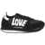 Moschino Love Embroidered Logo Walk 25 Sneakers With Suede Details Black