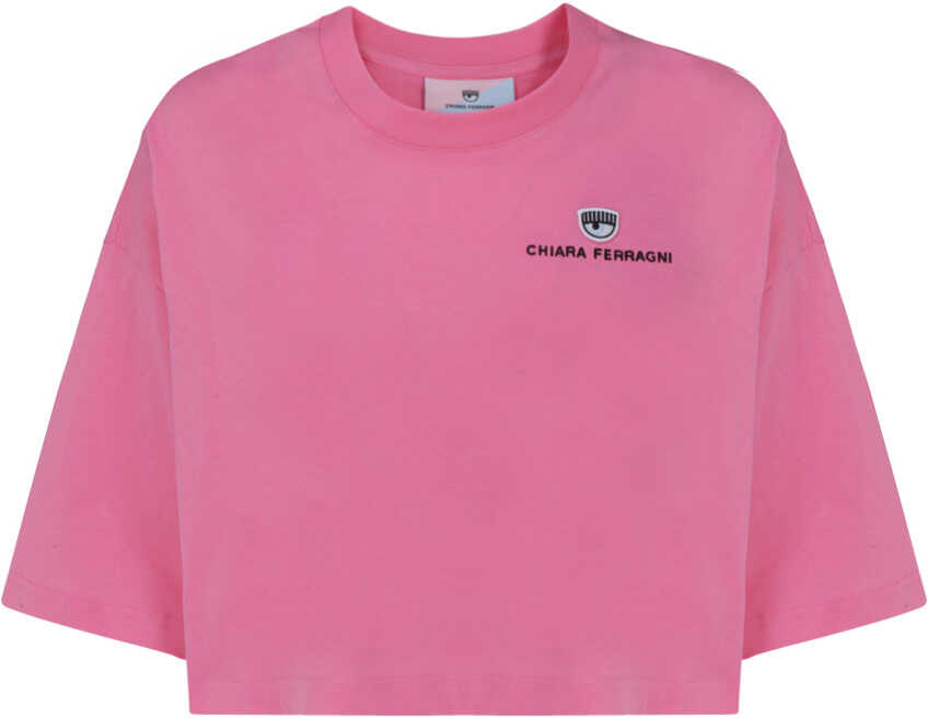 Chiara Ferragni Logo Classic T-Shirt 72CBHT10CJT00 SACHET PINK