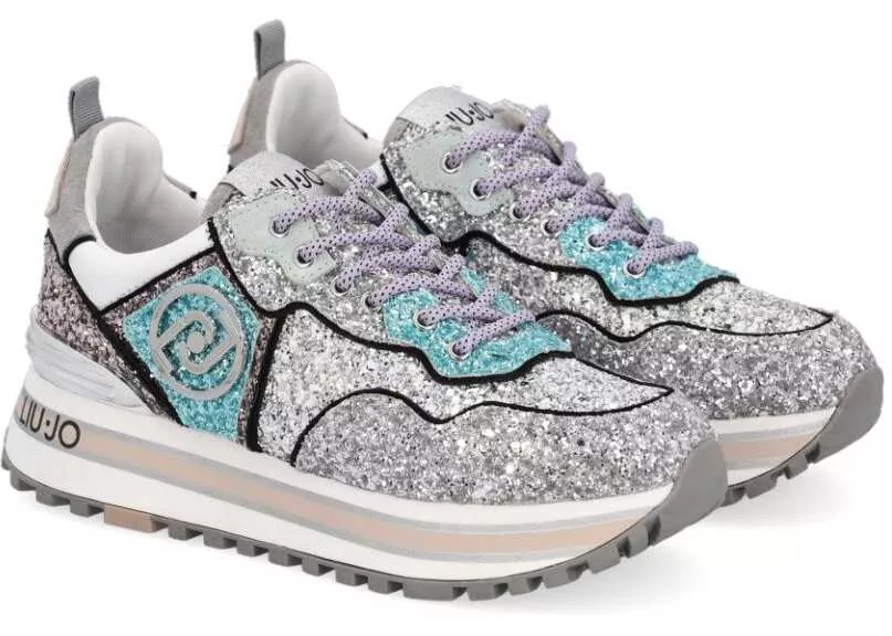 Sneakers Liu Jo Maxi Wonder 01 BA2051TX00700532 Silver/Grey Femei (BM 8779437) 3