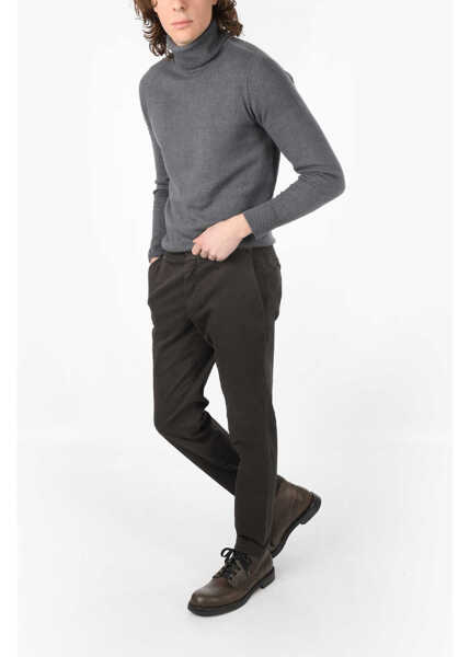 Pantaloni casual CORNELIANI Stretch Cotton Moro Pant Brown Barbati (BM 8783526) 4