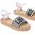 Moschino Love Laminated Leather Ankle Strap Sandals With Rhinestoned Silver