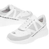 Sneakers Love Fabric And Leather Sneakers Running35 With Logo Femei