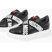 Sneakers Love Leather Sneakers Gomma40 With Logoed Bands Femei