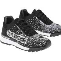 Sneakers Love Suede Leather And Fabric Sneakers Running25 With Rhines Femei