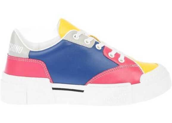 Sneakers Moschino Love Leather Sneakers Texture50 With Logo Multicolor Femei (BM 8783943) 3