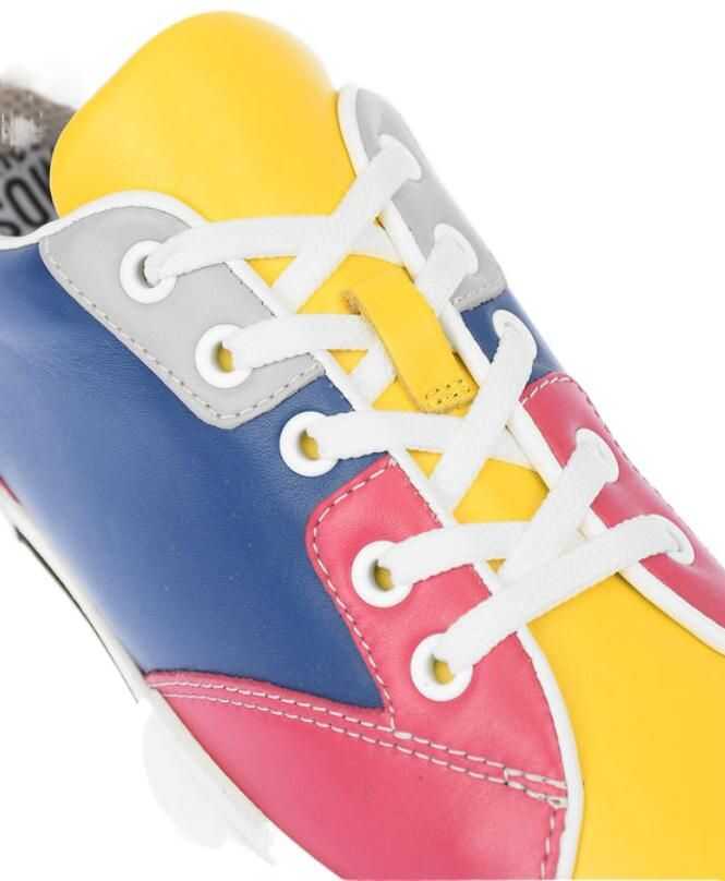 Sneakers Moschino Love Leather Sneakers Texture50 With Logo Multicolor Femei (BM 8783943) 4