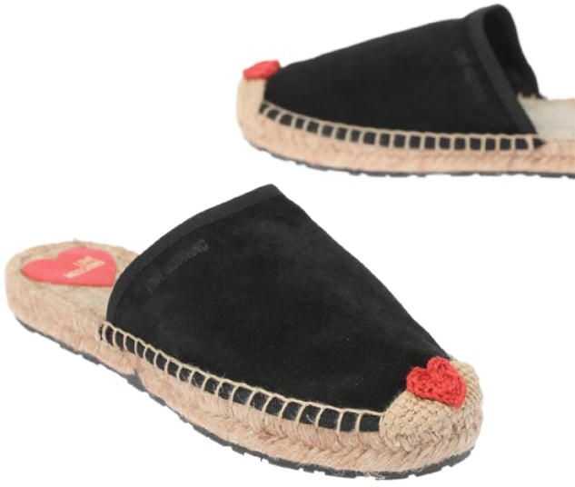 Love Suede Split Leather Espadrilles With Embroidery Detail
