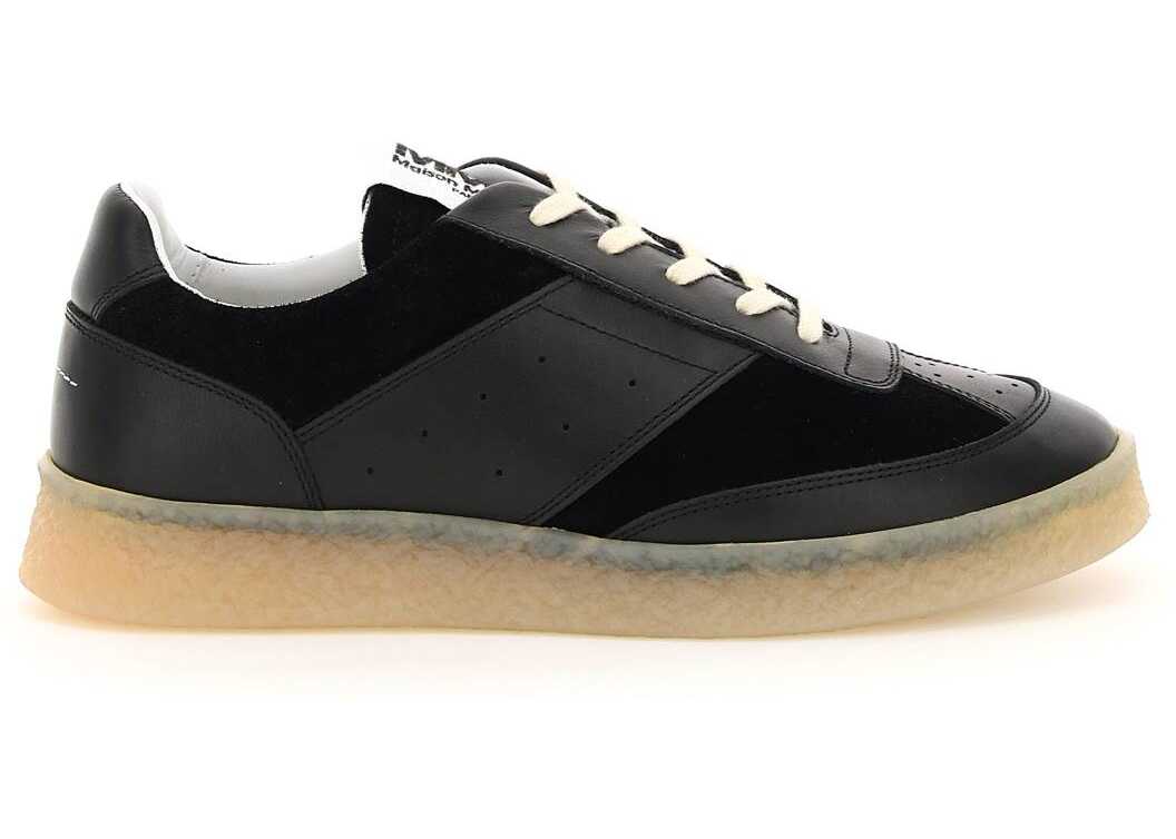 MM6 Maison Margiela Leather Sneakers S59WS0160 P0673 BLACK