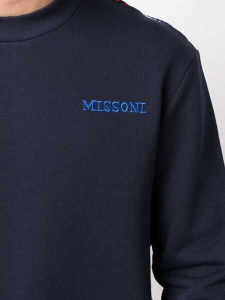 Bluze MISSONI BEACHWEAR Crew Neck Sweatshirt BLUE Barbati (BM 8785041) 5