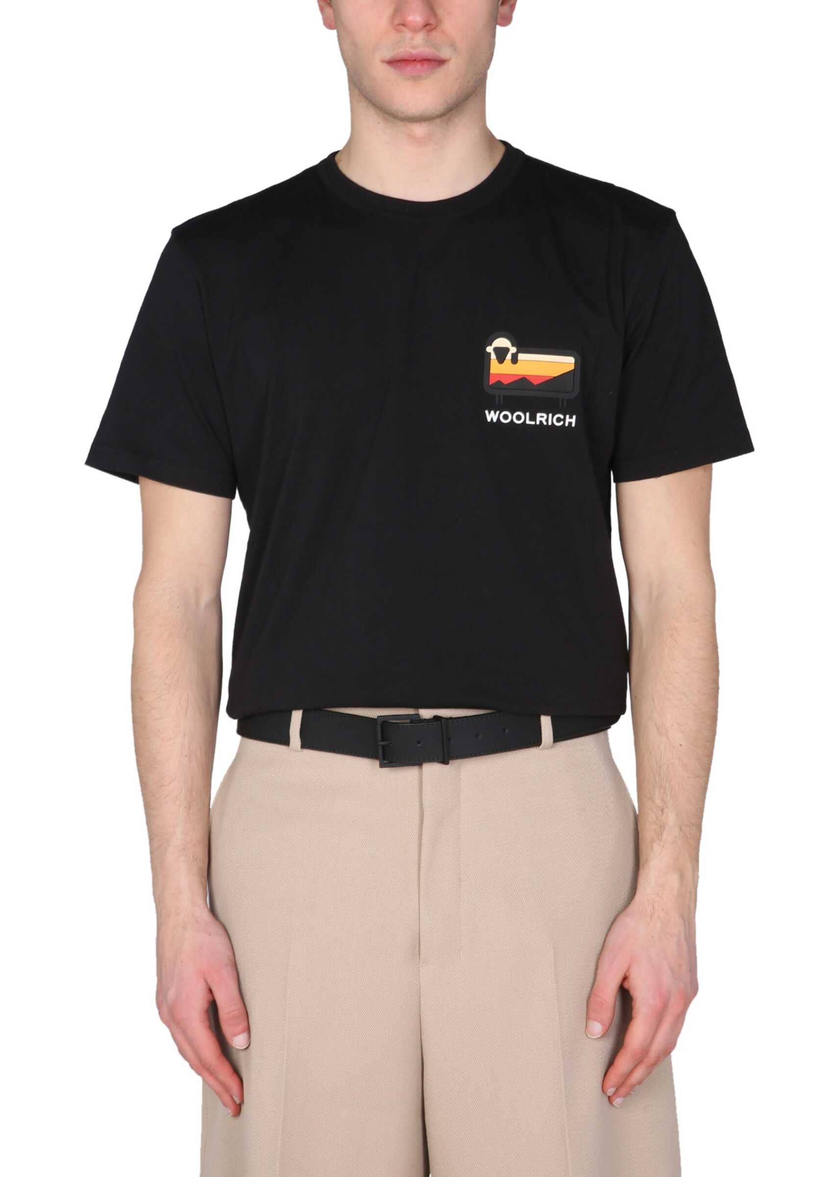 Woolrich Crew Neck T-Shirt CFWOTE0062MR_UT2926100 BLACK