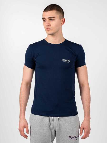 Tricouri Iceberg C-neck ICE1UTS01 Granatowy Barbati (BM 8785494) 3