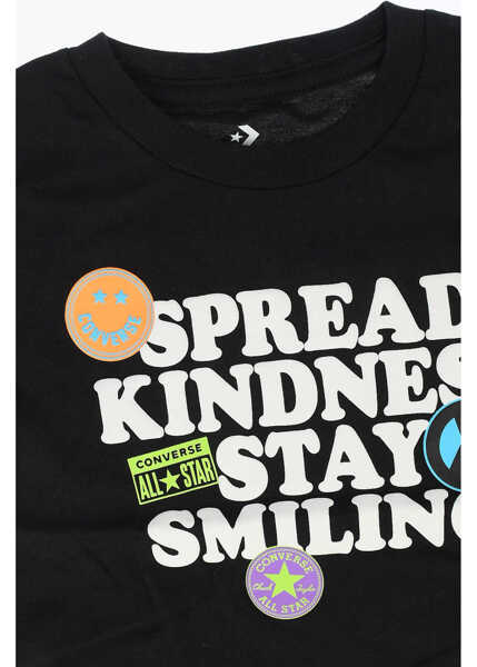 Tricouri Converse All Star Chuck Taylor Printed T-Shirt Black Baieti (BM 8786538) 2