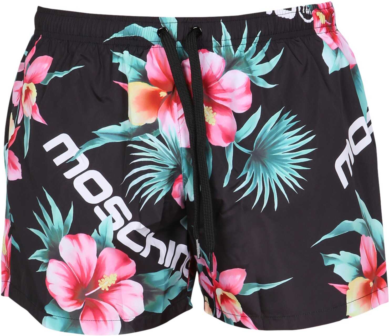 Moschino Swimsuit With Floral Pattern 42042076_2555 BLACK