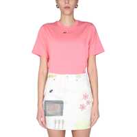 Tricouri T-Shirt With Rubber Logo Femei
