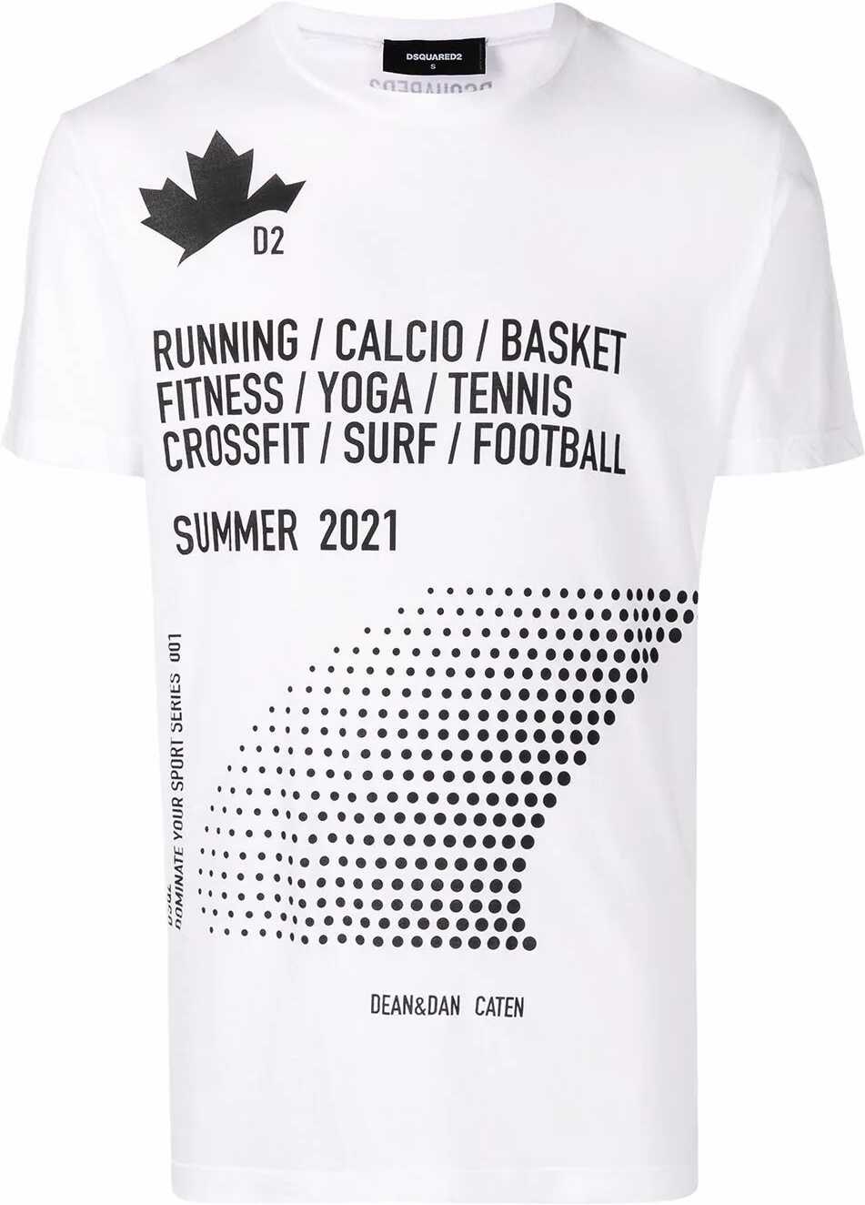 DSQUARED2 Printed Cool Fit Crew-Neck T-Shirt White