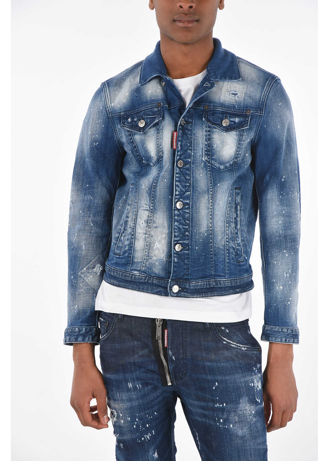 DSQUARED2 Stretch Denim Dan Jean Jacket Blue