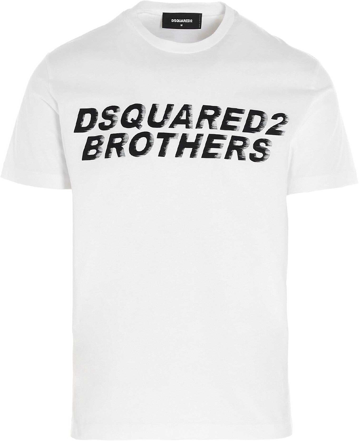 DSQUARED2 T-Shirt Cool Fit With Print Black & White