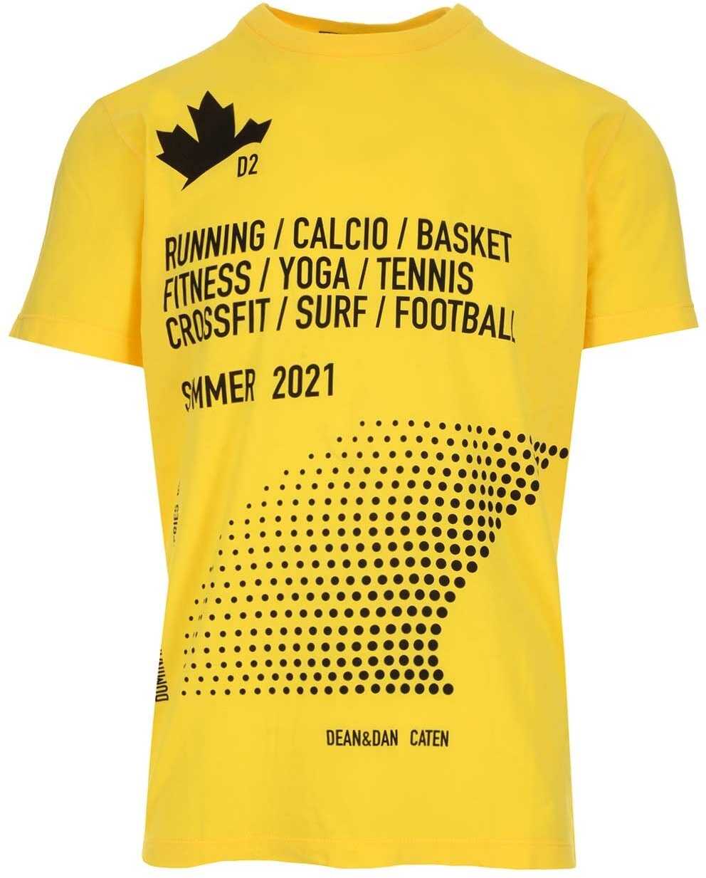 DSQUARED2 Printed Cool Fit T-Shirt Yellow