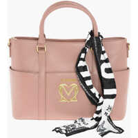 Genti de umar Love Faux Leather Tote Bag With Multi Pockets And Neckerchie Femei