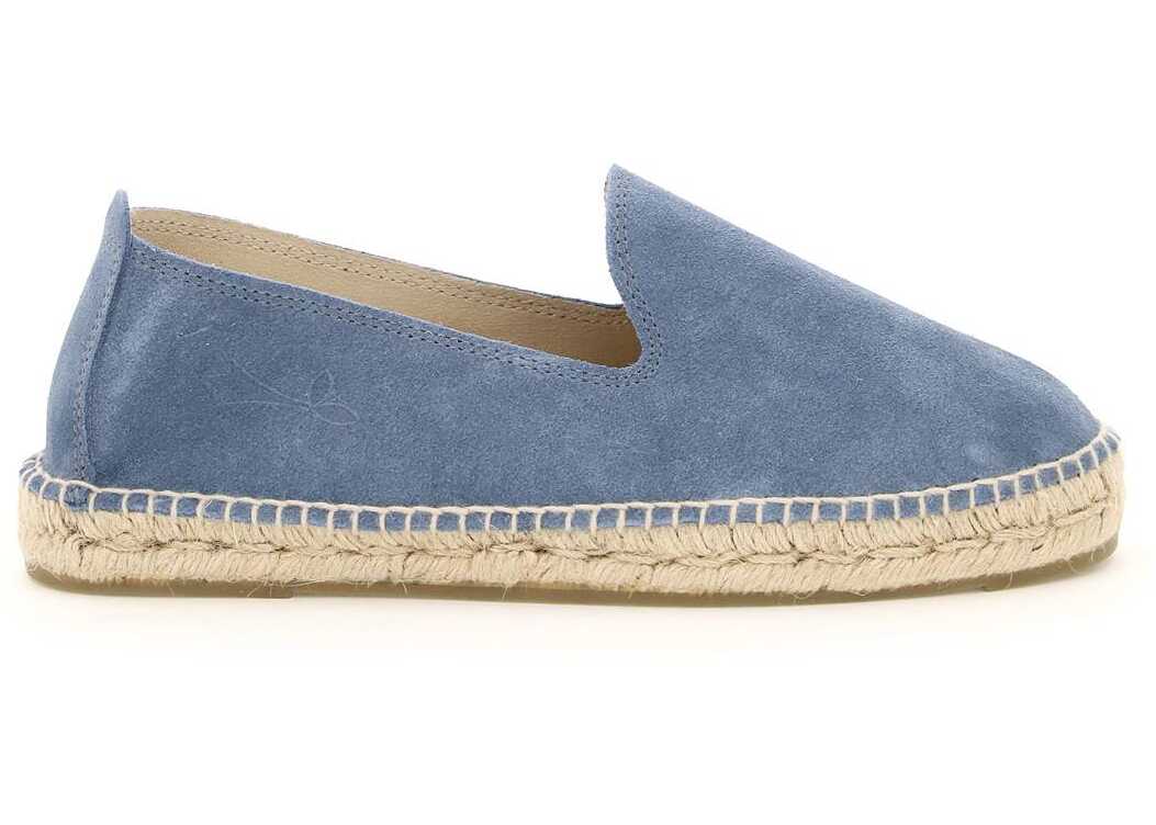 Manebí Suede Leather Hamptons Espadrilles JEANS b-mall.ro