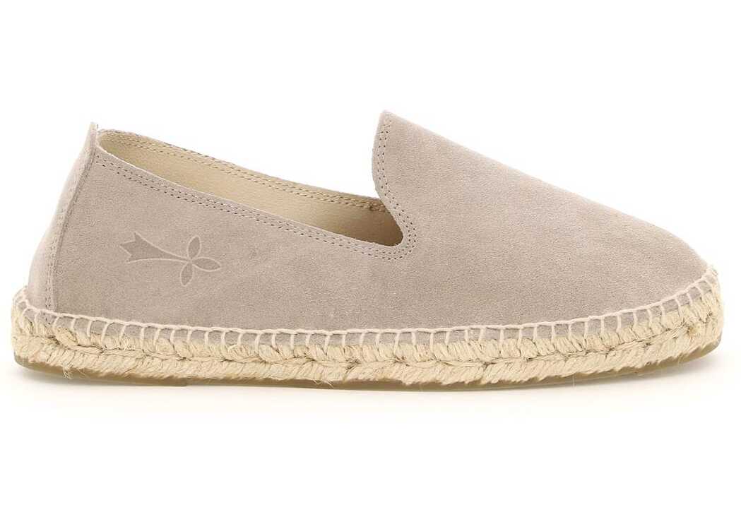 Manebí Suede Leather Hamptons Espadrilles VINTAGE TAUPE b-mall.ro