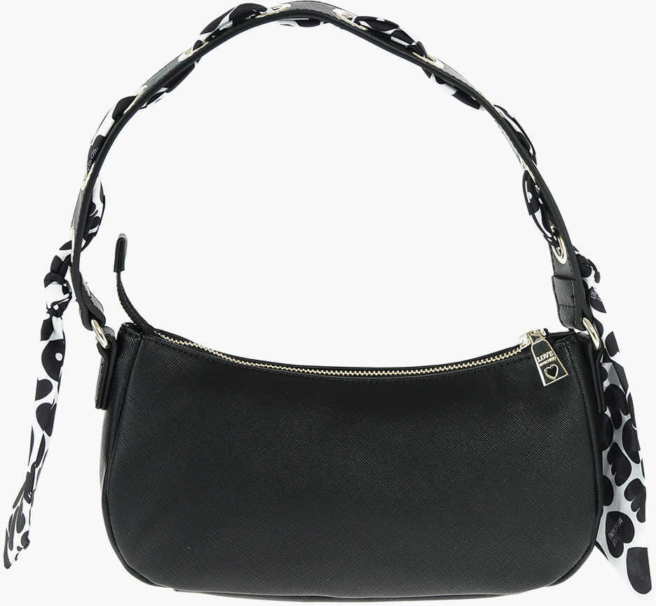 Genti de mana Moschino Love Faux Leather Mini Baguette Bag With Braided Neckerchief Black Femei (BM 8796720) 2