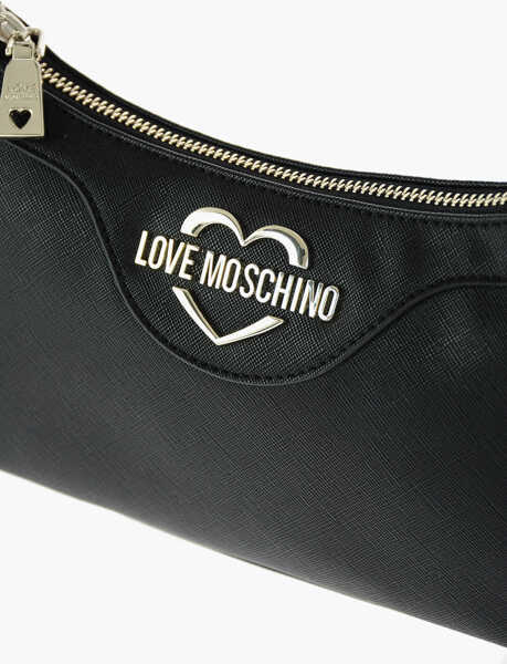 Genti de mana Moschino Love Faux Leather Mini Baguette Bag With Braided Neckerchief Black Femei (BM 8796720) 4