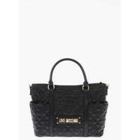 Genti de mana Love Quilted Faux Leather Tote Bag With Removable Shoulder S Femei