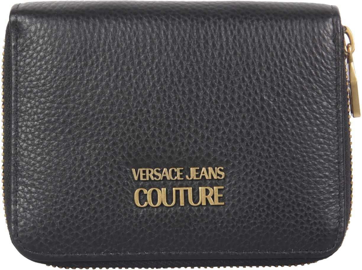 Versace Jeans Couture Leather Wallet With Zip BLACK