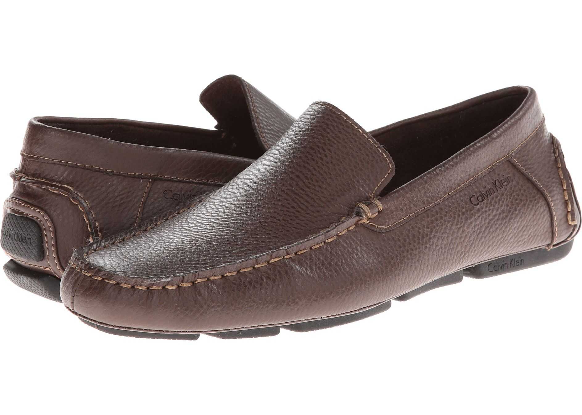 Calvin Klein Menton Med Brown Tumbled Leather