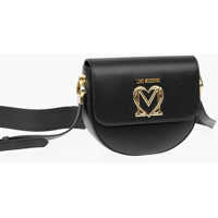 Genti de umar Love Faux Leather Crossbody Saddle Bag With Golden Logo Femei