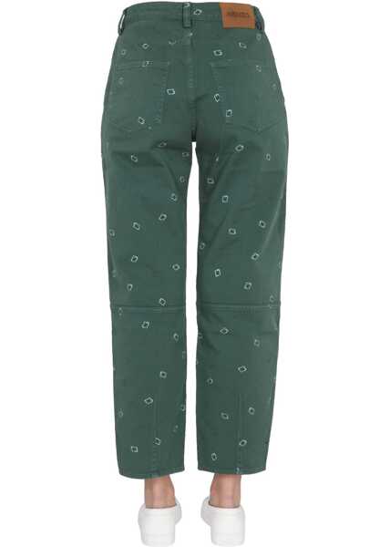 Pantaloni casual Kenzo Pants With Paisley Pattern GREEN Femei (BM 8805087) 4