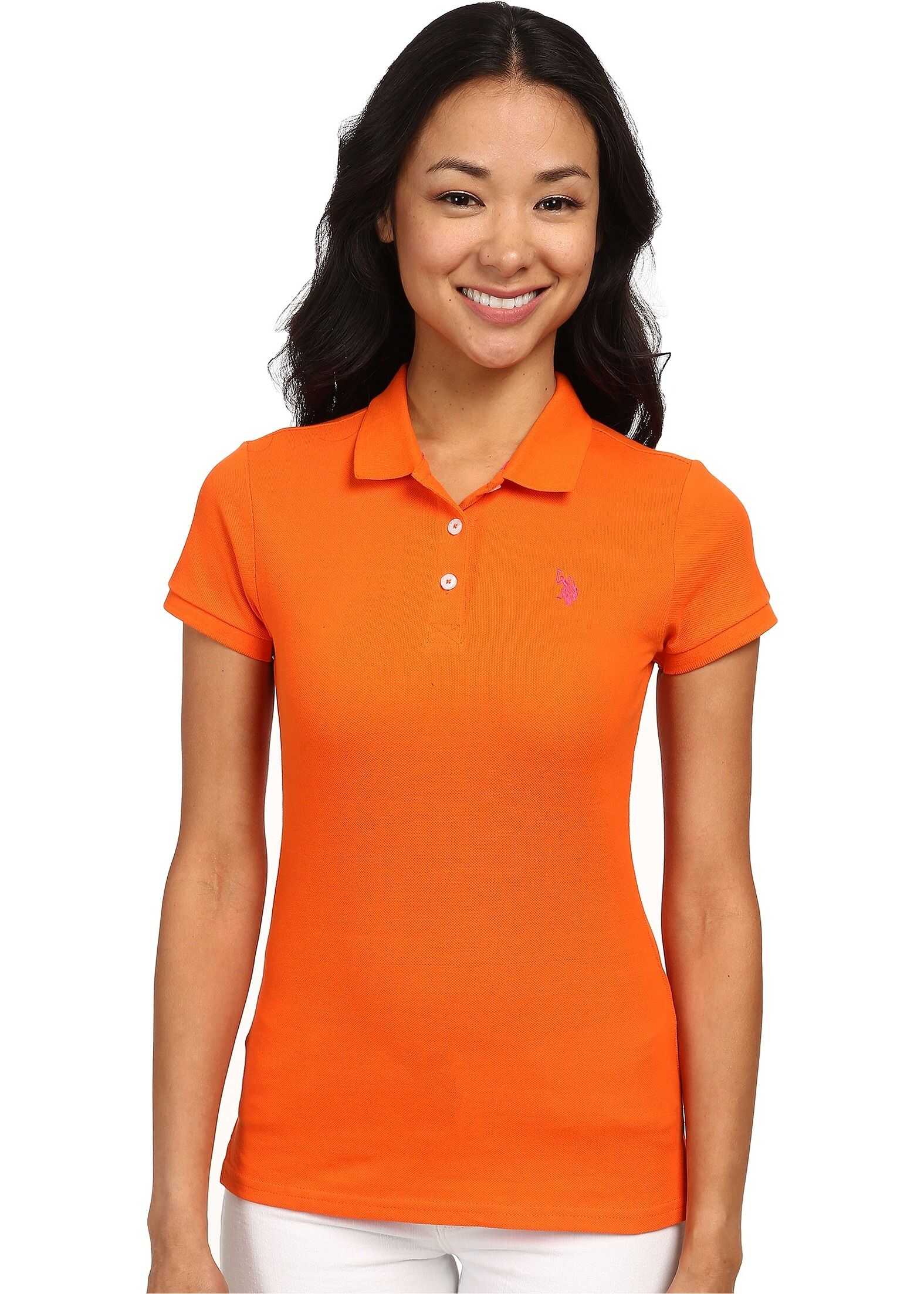 U.S. POLO ASSN. Solid Small Pony Polo Orange/Pink
